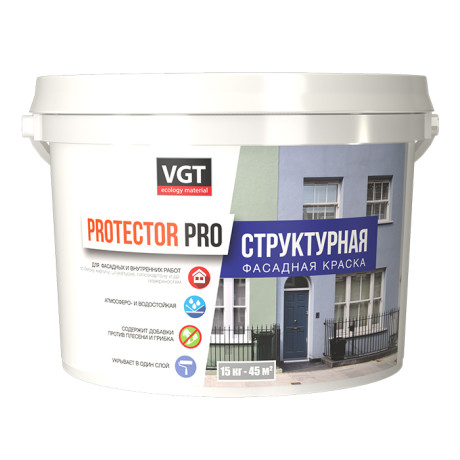Краска структурная фасадная ВГТ Protector Pro