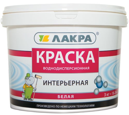 Краска интерьерная Лакра белоснежная