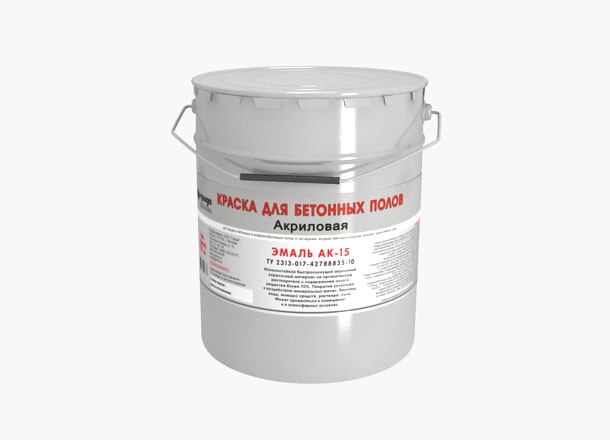 Краска для бетонных полов износостойкая акриловая Грида АК-15