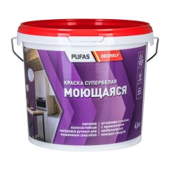 Краска для внутренних работ моющаяся Pufas Decoself