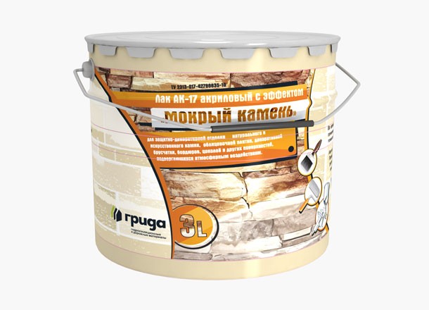 Лак «мокрый камень» Грида
