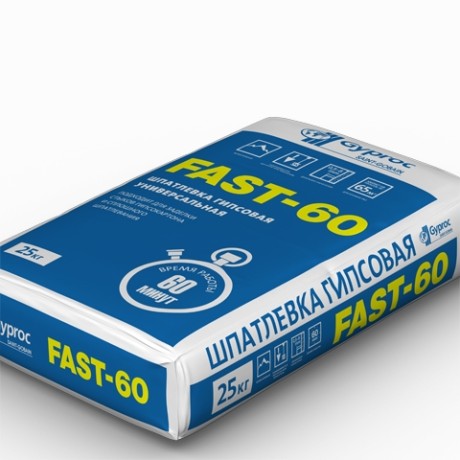 Шпаклевка гипсовая Gyproc Fast-60
