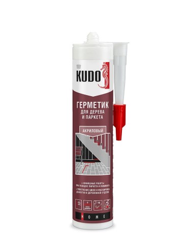 Герметик акриловый для дерева и паркета Kudo