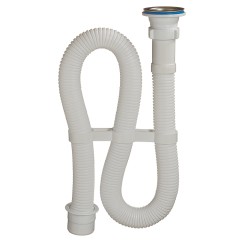 Сифон гофрированный для раковины и мойки 1 1/2"х40 гофрированная труба 40х40 Orio