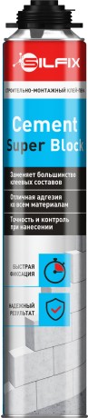 Клей-пена строительно-монтажный Silfix Cement Super Block
