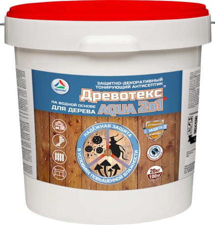 Антисептик торирующий защитный Краско Древотекс «2 в 1» Aqua