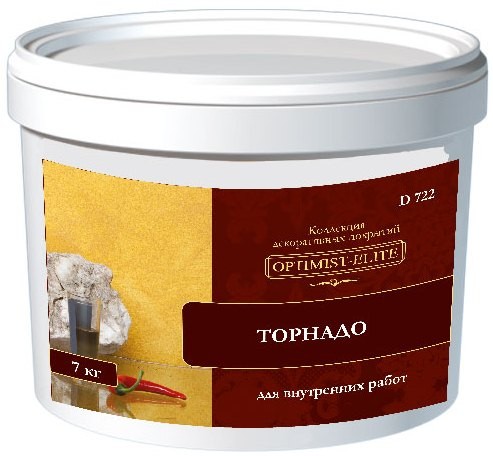 Покрытие декоративное Оптимист Элит D722 "Торнадо"
