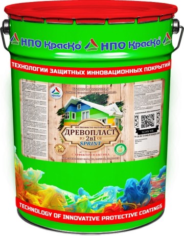 Краска фасадная Краско Древопласт