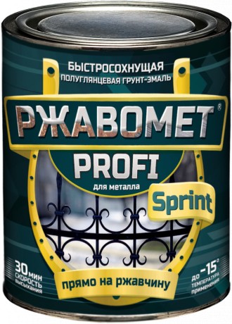 Грунт-эмаль по ржавчине полуглянцевая быстросохнущая Красковия Ржавомет Profi Sprint