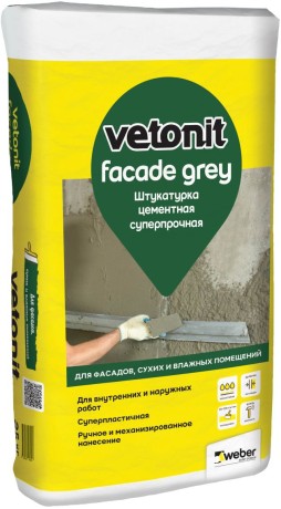 Шпаклевка фасадная финишная Вебер Ветонит Fasade