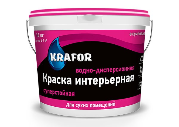 Краска интерьерная Krafor