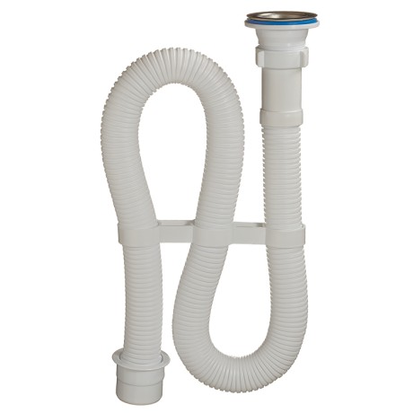 Сифон гофрированный для раковины и мойки 1 1/2"х40 гофрированная труба 40х40, max L 1500 мм Orio