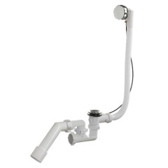 Сифон для ванны 1-1/2’’ x 40, регулируемый, полуавтомат, с переливом с переходной трубой 45` 40х40/50 мм Orio