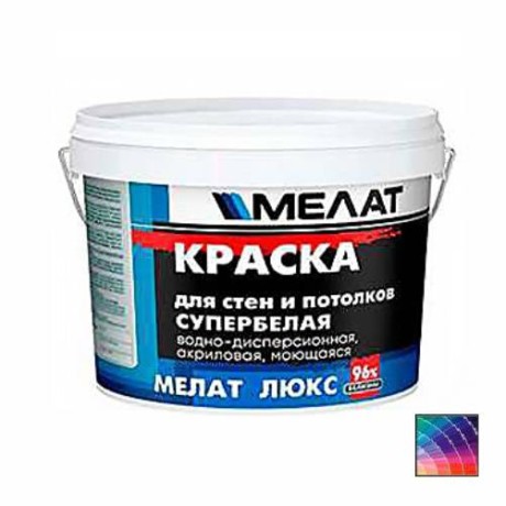 Краска для стен и потолков Мелат Люкс моющаяся