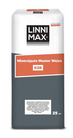 Штукатурка декоративная LinniMax Mineralputz Master Weiss R30
