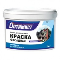 Краска Оптимист F311 фасадная белоснежная матовая