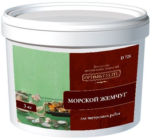 Покрытие декоративное Оптимист Элит D725 "Морской жемчуг"
