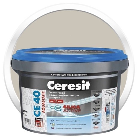Затирка эластичная водоотталкивающая Ceresit CE 40 Aquastatic