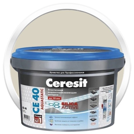 Затирка эластичная водоотталкивающая Ceresit CE 40 Aquastatic