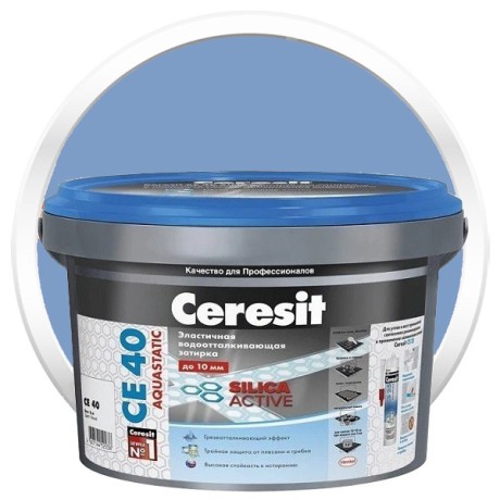 Затирка эластичная водоотталкивающая Ceresit CE 40 Aquastatic