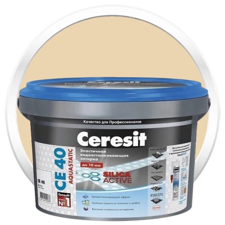 Затирка эластичная водоотталкивающая Ceresit CE 40 Aquastatic