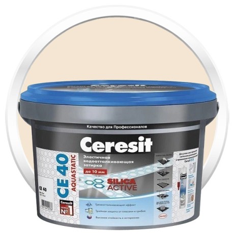 Затирка эластичная водоотталкивающая Ceresit CE 40 Aquastatic