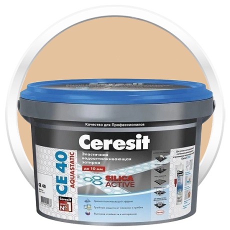 Затирка эластичная водоотталкивающая Ceresit CE 40 Aquastatic