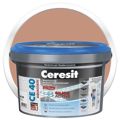Затирка эластичная водоотталкивающая Ceresit CE 40 Aquastatic