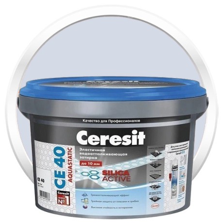 Затирка эластичная водоотталкивающая Ceresit CE 40 Aquastatic