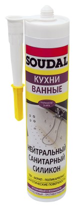 Герметик силиконовый нейтральный санитарный Soudal