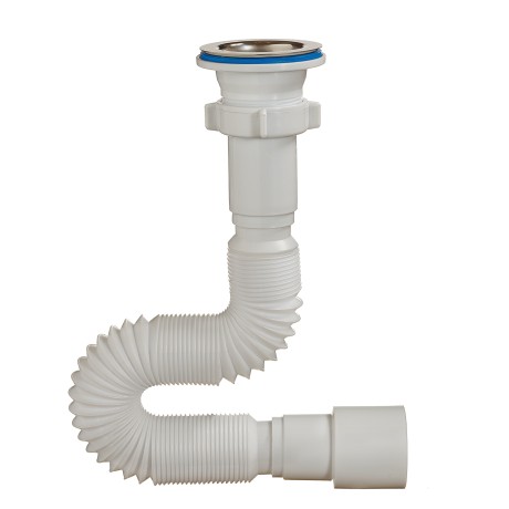 Сифон гофрированный для раковины и мойки 1 1/2"х40/50 мм L 850 мм Orio