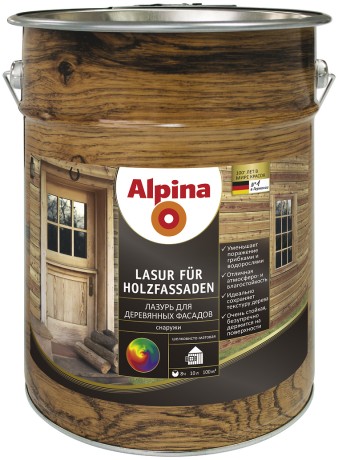 Лазурь Alpina для деревянных фасадов