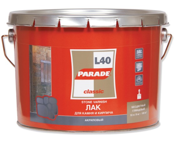 Лак для камня и кирпича Parade Classic L40