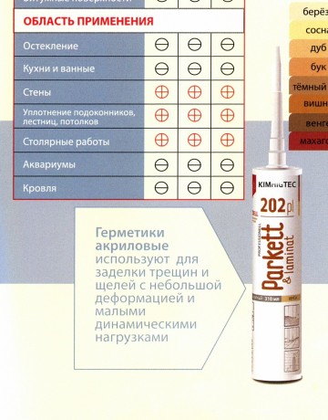 Герметик паркетный KIM-TEC Parkett-Laminat 202
