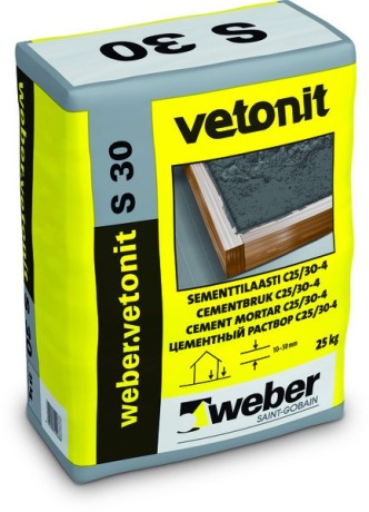 Раствор на цементной основе Вебер Ветонит S 30