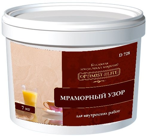 Покрытие декоративное Оптимист Элит D728 "Мраморный узор"