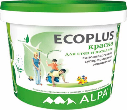 Краска латексная для стен и потолков Alpa Ecoplus