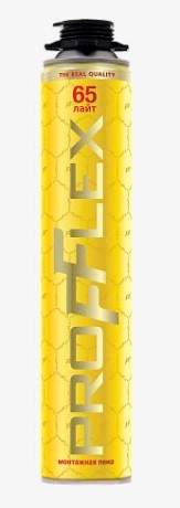 Пена монтажная Profflex PRO Yellow 65 Lite
