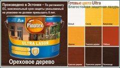Пропитка декоративная для защиты древесины Пинотекс Ультра Лазурь