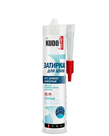 Герметик-затирка для швов силиконовый санитарный Kudo