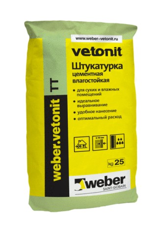 Штукатурка цементная Вебер Ветонит TT