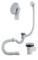 Сифон для ванны 1-1/2’’ x 40, «S» тип, «клик-клак», с переливом, с гибкой трубой 40х40/50 мм Orio