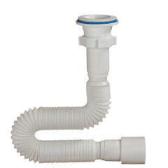 Сифон гофрированный для раковины и мойки с пласт. решеткой 1 1/2&quot;х40/50 мм L 1400 мм,пластиковая решетка Orio