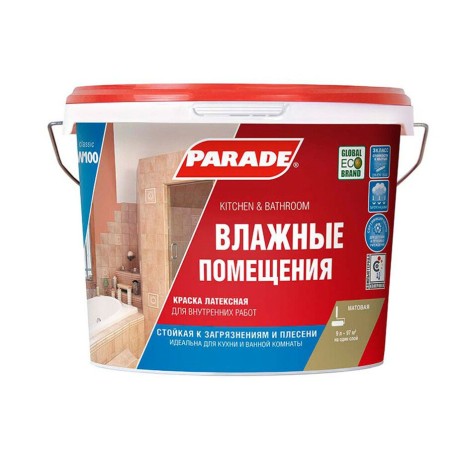 Краска интерьерная латексная Parade Classic W100