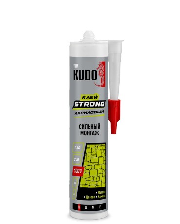 Клей универсальный акриловый для сильного монтажа Kudo Strong