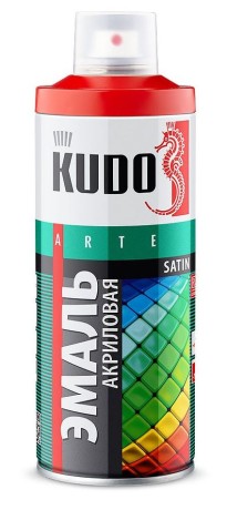 Эмаль аэрозольная универсальная акриловая satin Kudo