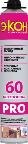 Пена монтажная Экон 60 профессиональная